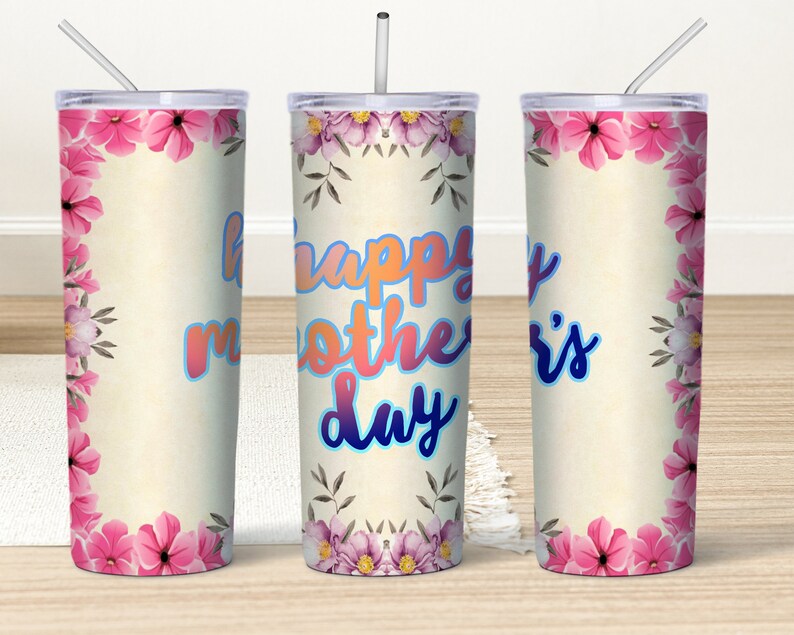 20OZ Skinny Tumbler, Western Mother's Day Tumbler, Mother's Day skinny Tumbler, Happy Mother's Day Tumbler