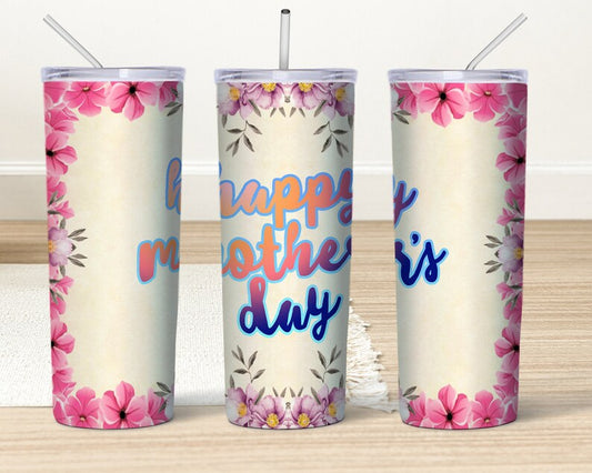 20OZ Skinny Tumbler, Western Mother's Day Tumbler, Mother's Day skinny Tumbler, Happy Mother's Day Tumbler