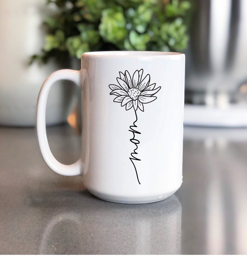 Mom Coffee Mug, Flower Mom Coffee Mug, Gifts for Mother's Day, Gifts For Mom, Mom Gift Idea, Mom to be Mugs, Pregnancy Reveal, Mugs for Mom