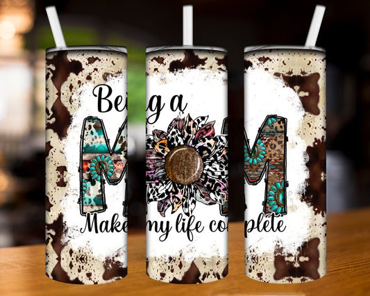 20OZ Skinny Tumbler, Mom Tumbler ,Daisy Tumbler, Mother's Day Tumbler