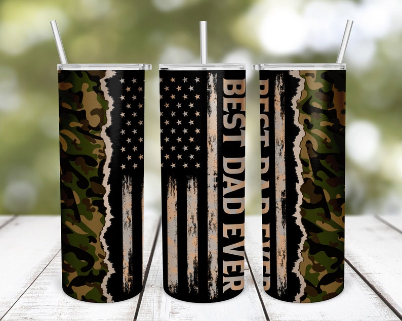 20OZ Skinny Tumbler, Best Dad Ever